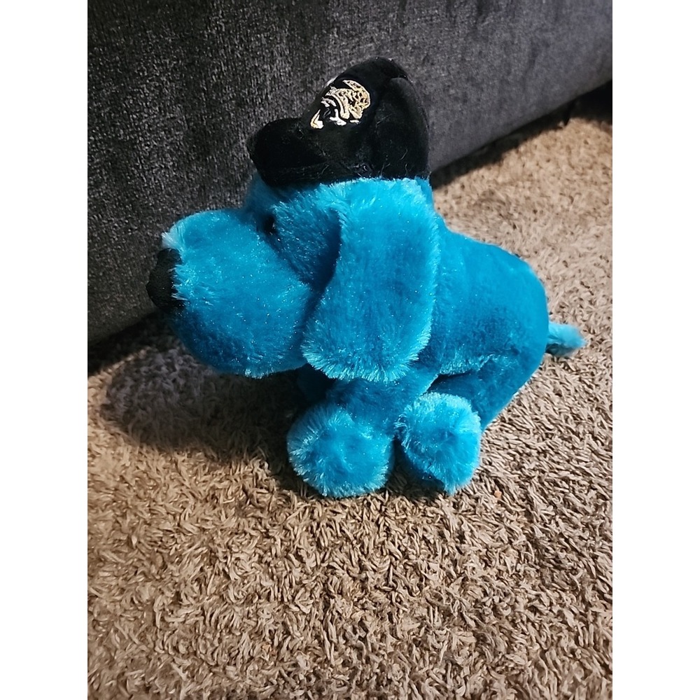 Vtg‎ Forever Collectibles Jacksonville Jaguars NFL Turquoise DOG with CAP 9"